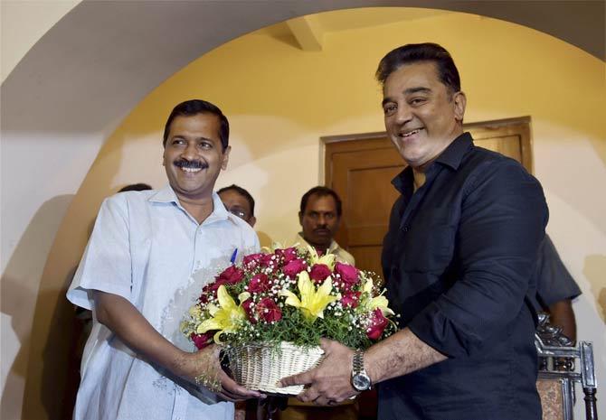 Arvind Kejriwal urges Kamal Haasan to enter politics