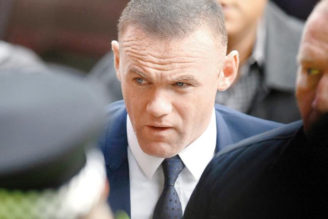 Wayne Rooney arrives at the Stockport Magsitrates