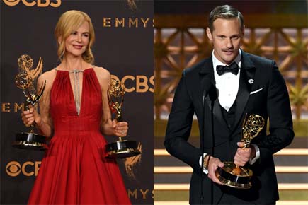 Emmys 2017: Nicole Kidman locks lips with Alexander Skarsgard, her husband claps