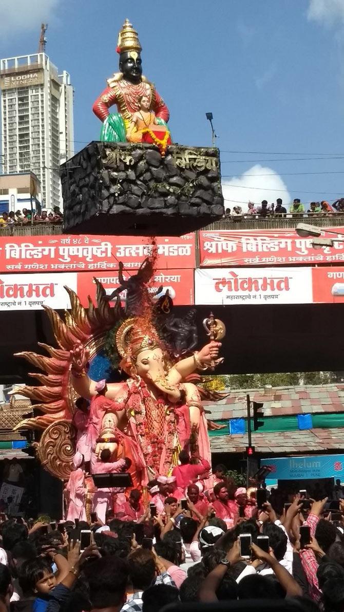 A Ganpati Visarjan procession in Mumbai