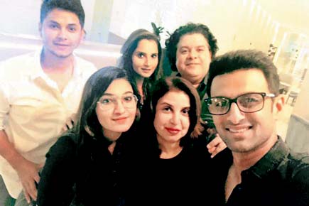 Sania Mirza chills out in hot Dubai with Farah and Sajid Khan