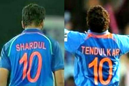 Shardul Thakur wears Sachin Tendulkar's number 10 jersey, gets trolled!