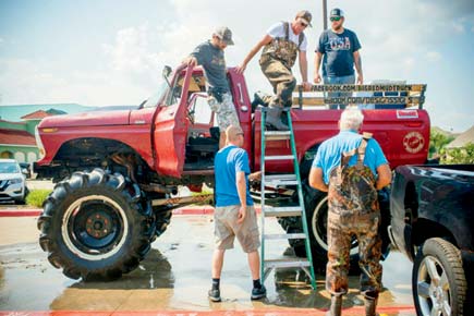 Hurricane Harvey: Mega trucks driver join rescue mission in storm-hit Texas