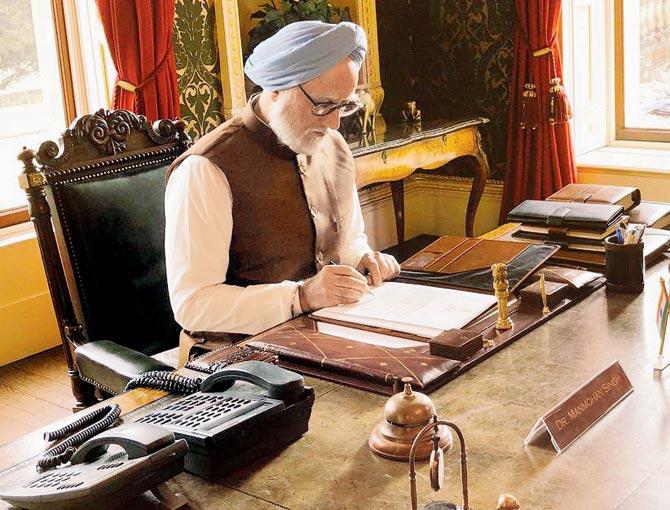 Anupam Kher as Dr Manmohan Singh in the film