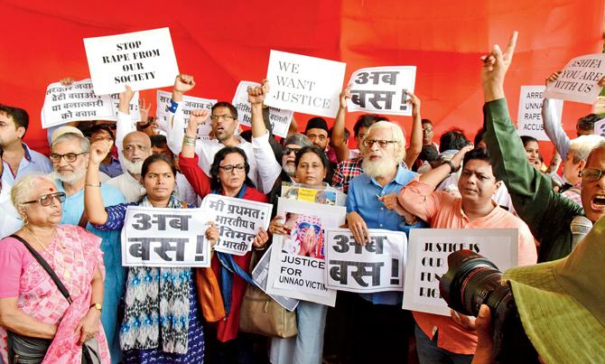 Civil society finds its voice at Azad Maidan on Friday afternoon. Pic/Suresh Karkera