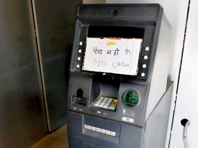 SBI said the cash shortage will be resolved by today