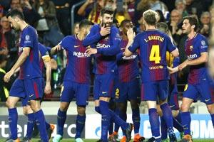 CL: Two own-goals help Barcelona take charge of quarter-final against Roma