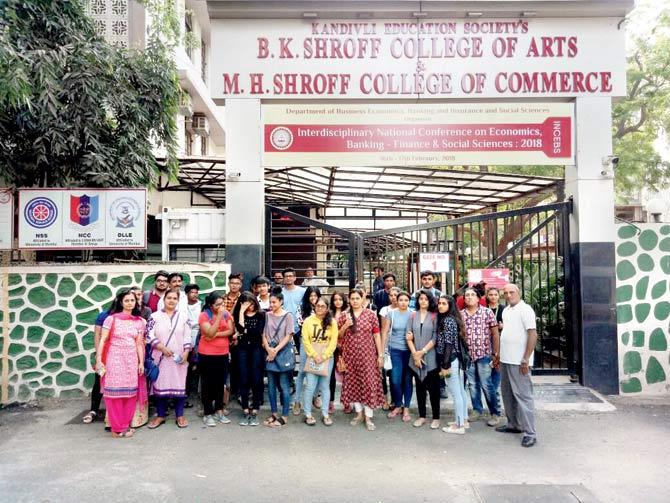 Barred students and their parents met the college authorities yesterday to discuss the issue