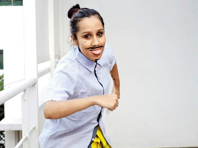 Writer, director and actor Deepika Arwind in various scenes from the performance