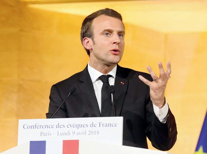 Emmanuel Macron has said any use of chemical weapons would  be a 