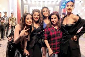 Is this red and black checked shirt lucky for Farah Khan?
