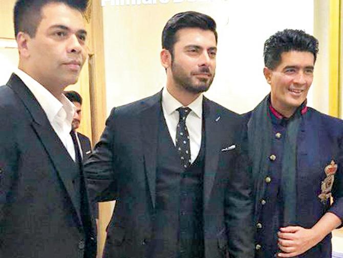 Karan Johar, Fawad Khan and Manish Malhotra