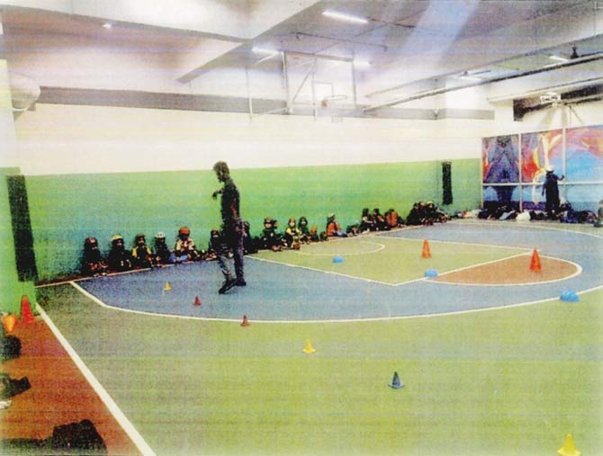 When the team visited the school, it was shocked to see the students playing inside the basement. The place had a small cricket pitch, skating area and basketball court and was centrally air conditioned