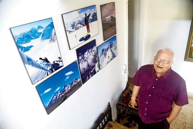 Mountaineer Harish Kapadia, ex-editor of The Himalayan Journal, has climbed more than 30 Himalayan peaks. Pic/Atul Kamble