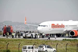 Chaos at Kathmandu airport after Malaysian plane skids off runway