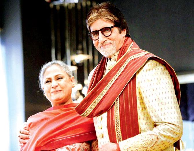 Jaya Bachchan with Amitabh Bachchan