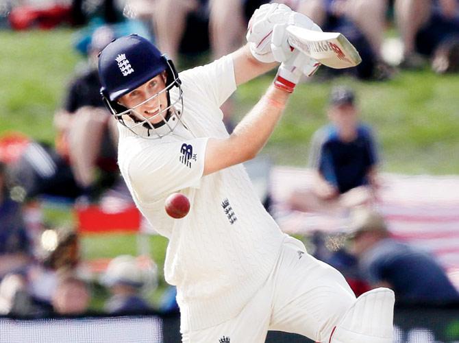 England skipper Joe Root during his 54 against New Zealand yesterday. Pic/PTI