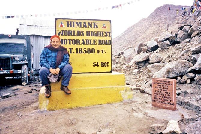 Kapadia at Khardung La in Ladakh in 1984. The veteran had taken on a risky expedition, while the Siachen War was on between India and Pakistan. “They were fighting on the west side, while we were climbing on the east,” he recalls