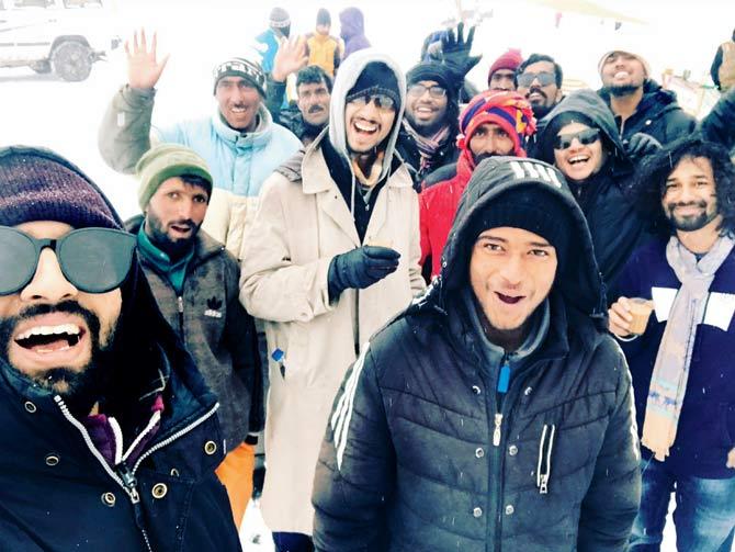 Some of the band members saw snow for the first time in Gulmarg