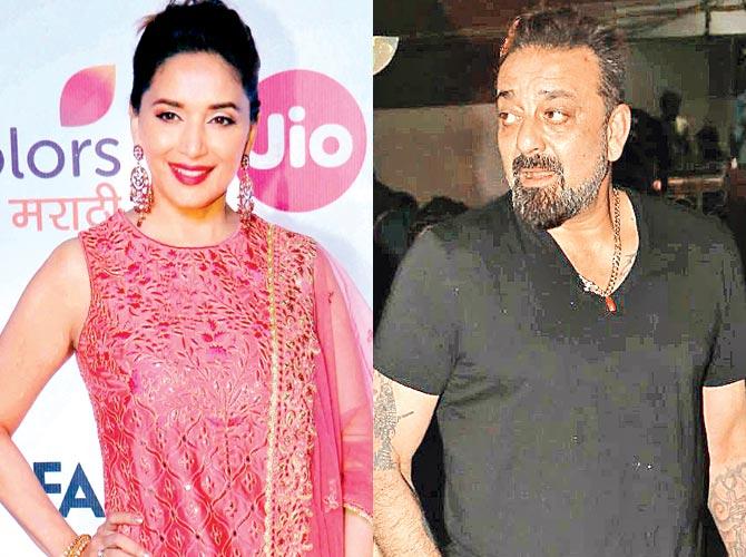 Madhuri Dixit and Sanjay Dutt
