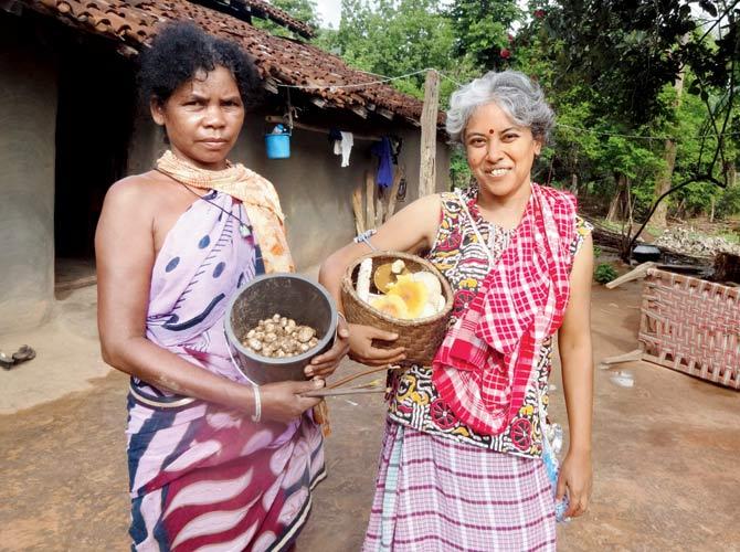 Aparna Pallavi at an adivasi village in Orissa