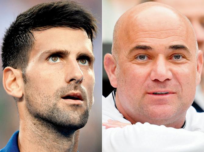 Novak Djokovic & Andre Agassi