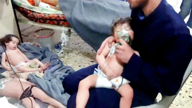 Dozens of people, including children, were killed in the attack. Pic/AFP