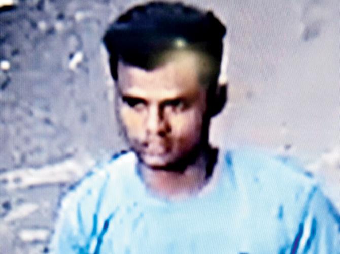 Cops are looking for the accused caught on a CCTV camera