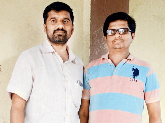 Pralhad (left) and his brother Kishor Kathole are the force behind the learning centre. Pics/Sneha Kharabe