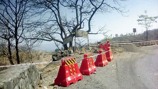 Authorities have also placed plastic barricades at dangerous locations