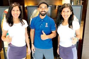 Ajinkya Rahane hangs out with twins Tashi and Nungshi Malik. See photo