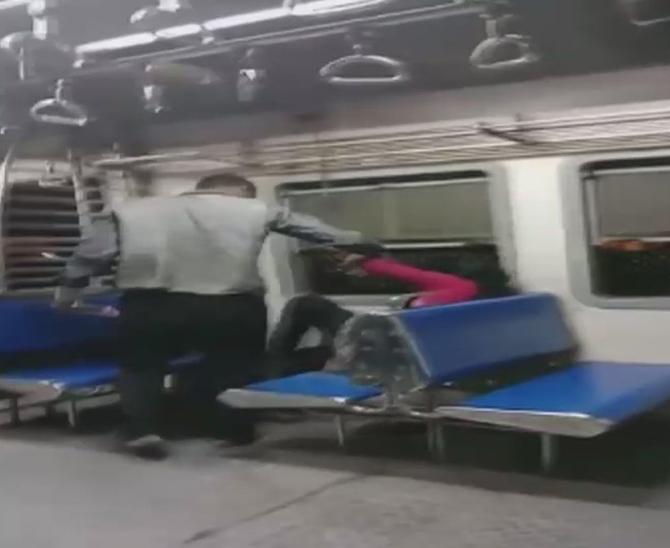 Woman molested on local train