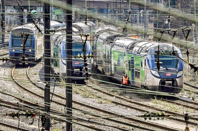 Railway unions warn the move will cause major disruption for 4.5 mn train passengers. Pic/AFP