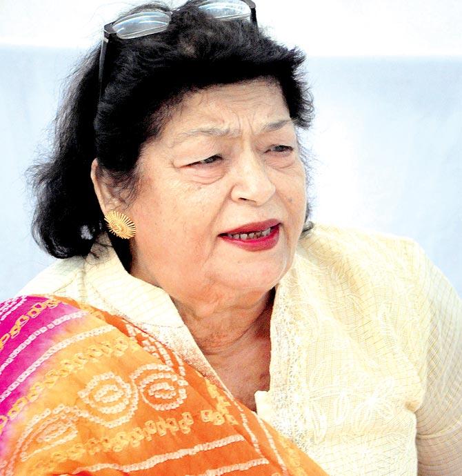 Saroj Khan at Sangli. Pic/PTI