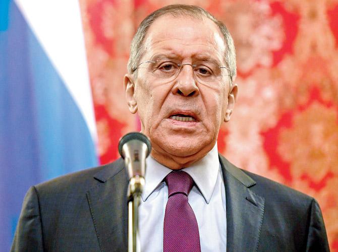 Sergei Lavrov said the attack was staged as part of a 
