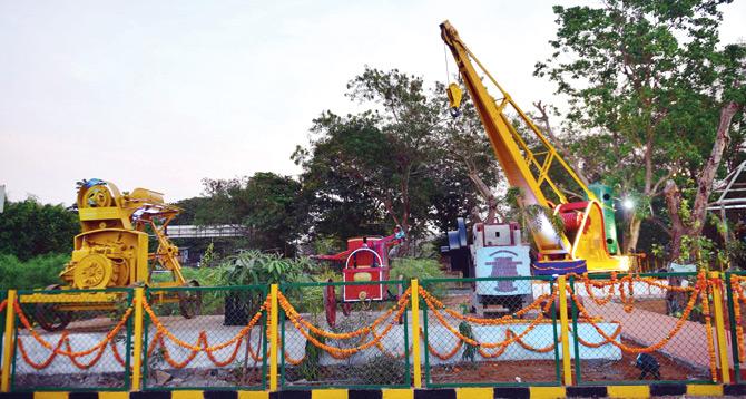 CR has transplanted the trees in the CSMT garden, which is near the Heritage Gully that displays relics of India