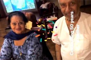 Ajay Devgn celebrated parents' 50th wedding anniversary