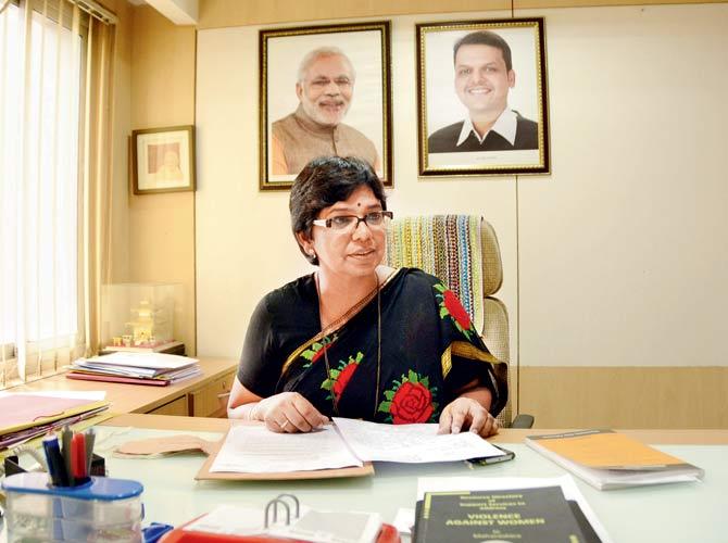Vijaya Rahatkar at her office in Bandra