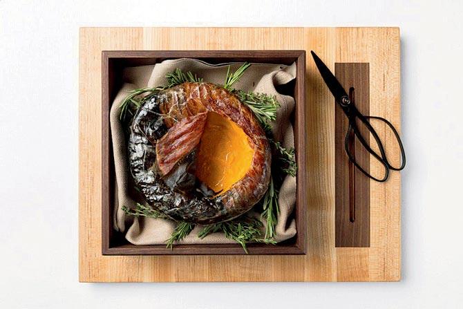 Whole-roasted kabocha squash