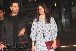 Twinkle Khanna reacts to Karan Johar's wax statue at Madame Tussauds
