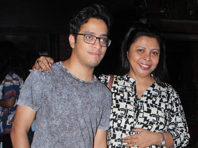 Nandita Puri with son Ishaan at Mirch Masala screening