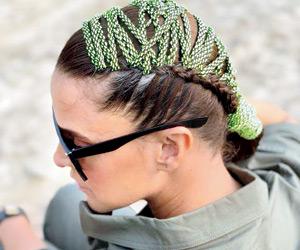Neha Dhupia sports a green braided look and it's looking super cool!