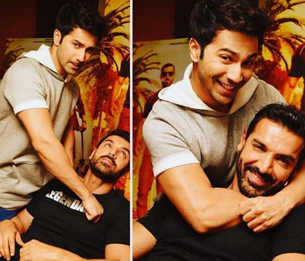 Varun Dhawan and John Abraham during Dishoom