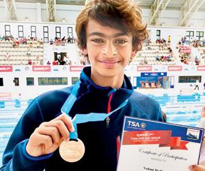R Madhavan's son Vedaant wins swimming bronze medal for India