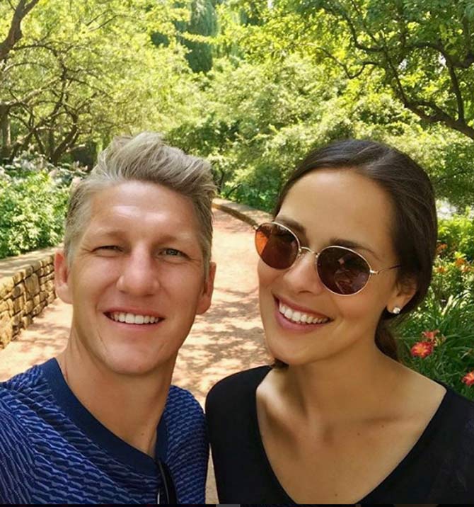 Bastian Schweinsteiger and Ana Ivanovic began dating in 2014, two years before they got married. Bastian Schweinsteiger shared a vacation picture with Ana Ivanovic captioned ,Great time exploring the gardens in #Chicago with my lovely wife @anaivanovic,