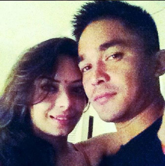 Sunil Chhetri shared a sweet meassage for this picture with the love of his life, he wrote  Of all the trophies I've earned and won in my life, you sweetheart, have to be the most prized one. 