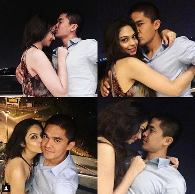 Sunil Chhetri has played most matches (115) and scored most goals (72) for India. Sonam Bhattacharya shared this intimate photo collage on hubby Sunil Chhetri s birthday, she wrote  A very happy birthday superstar!!!  (picture courtesy Sonam Bhattacharya Instagram)