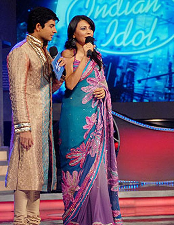 After working with MTV for almost four years, in 2004, Mini Mathur became the face of the singing reality show, Indian Idol. The popular video jockey from the 1990s soon became the most loved host for her anchoring skills on Indian Idol. In picture: Mini Mathur, Hussain Kuwajerwala hosting singing reality show Indian Idol.
