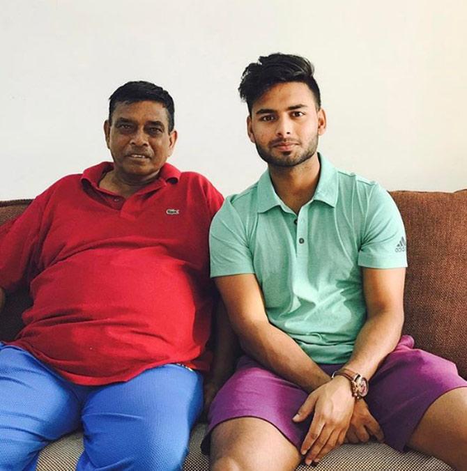 Rishabh Pant has played 15 ODIs and scored 346 runs in total averaging at 26.21. His top score is 71 runs, being the only fifty he scored so far. Rishabh Pant shared this picture with his cricket coach Tarak Sinha