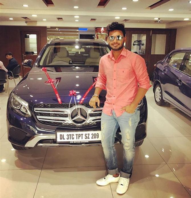 When a youngster buys his first car, usually it is a modest one, but that's not the case with Rishabh Pant, the lad bought a Mercedes as his first car.